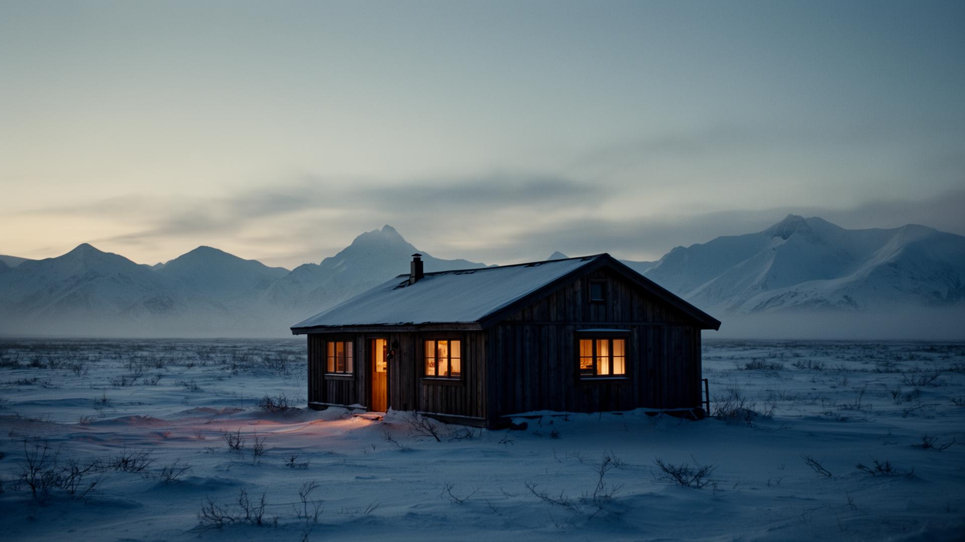 Alaskan wilderness at dawn